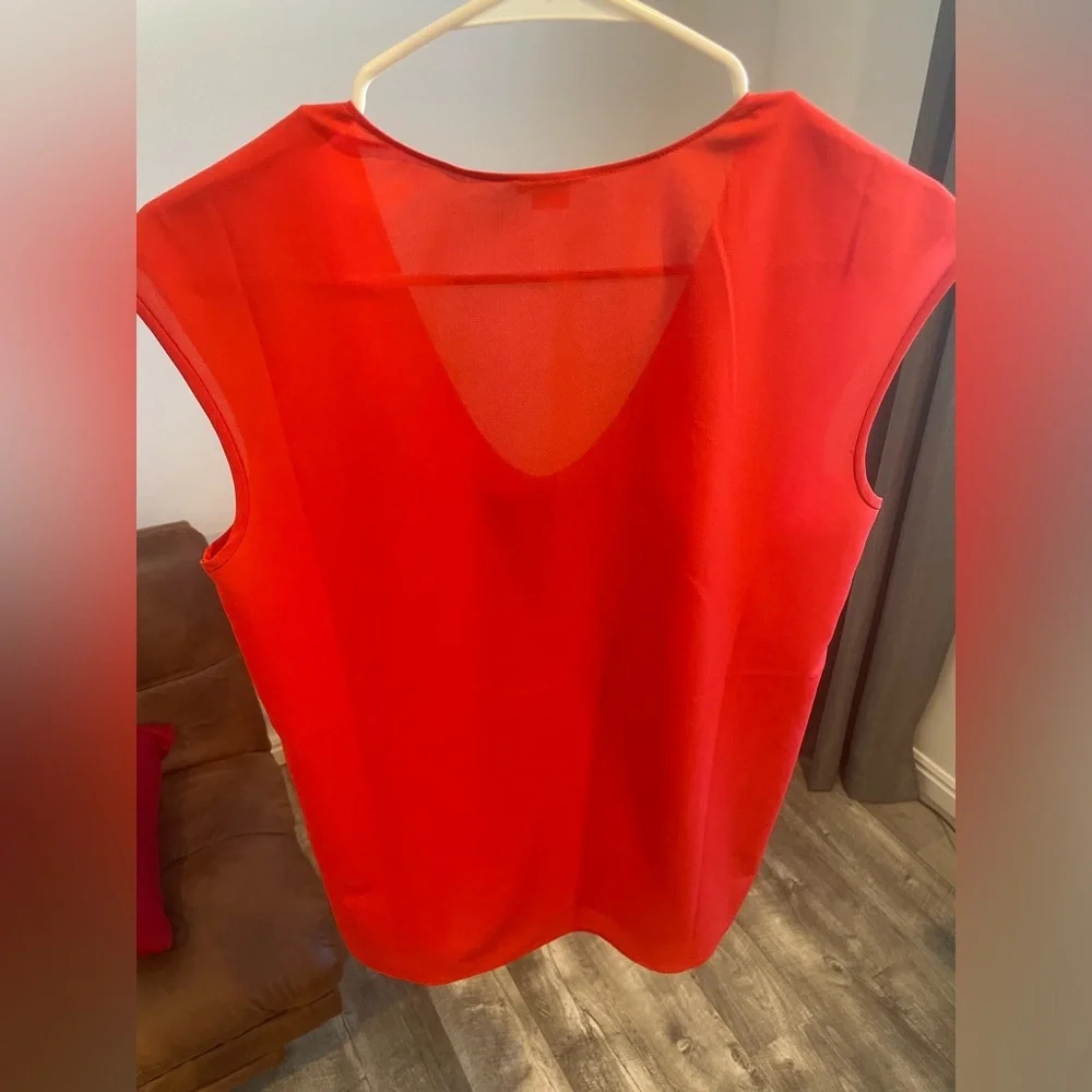 J.Crew Drapey V-Neck Sleeveless Top Orange Size 4/Small
